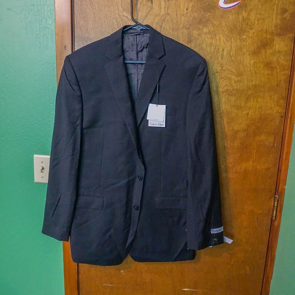 Calvin Klein Slim Fit Black Sport Coat 40L